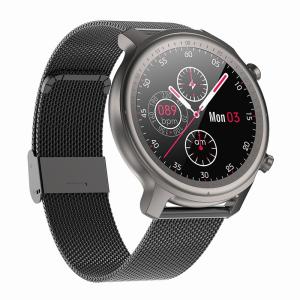 Quality Android IOS Round Face Smartwatches 5V 500MA Heart Rate Wristband For Men wholesale