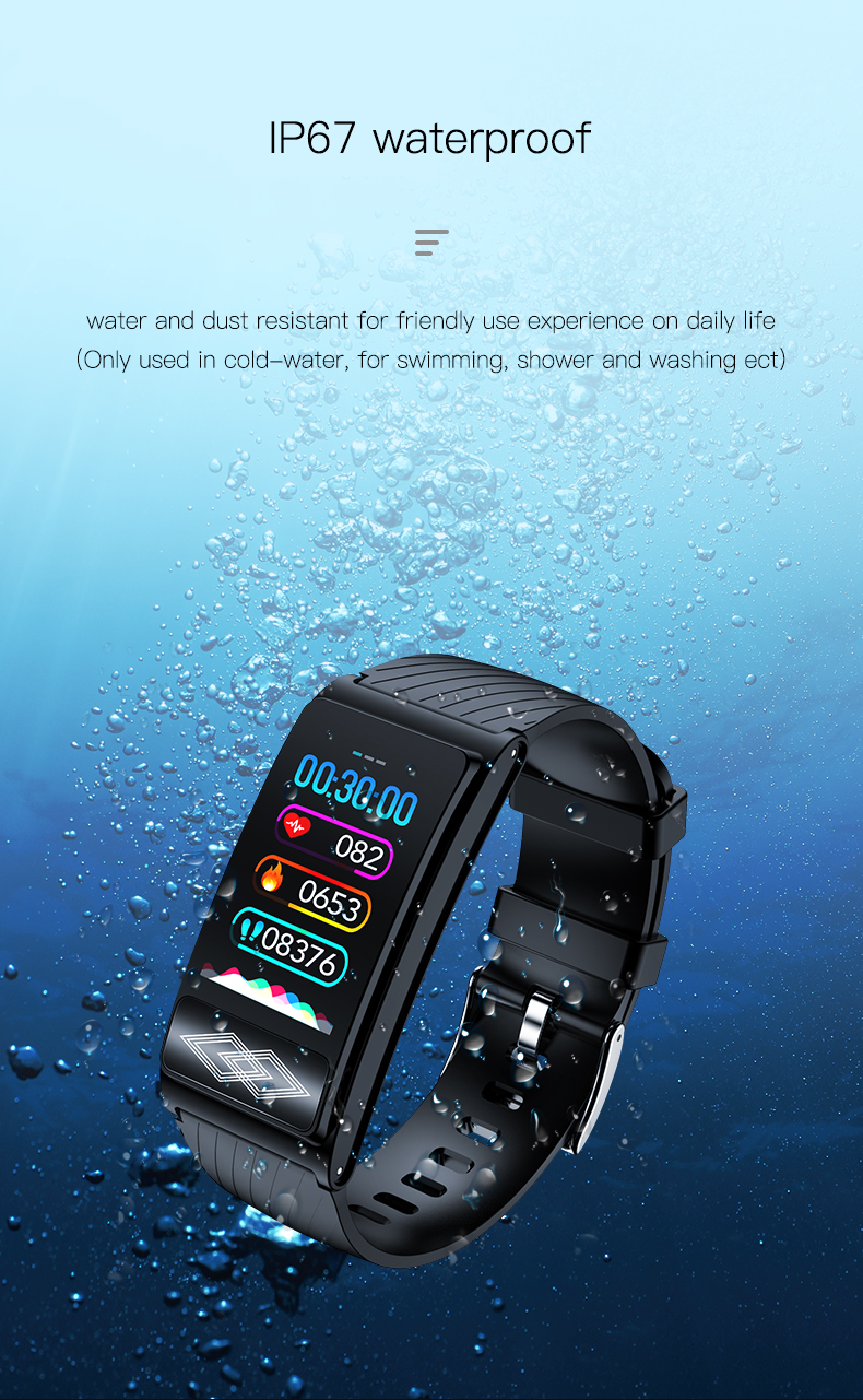Men Girls 1.14'' Touch Screen Sports Watch Rechargable IP67 Waterproof