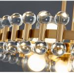 Rectangle color crystal chandelier for dining room kitchen island post modern