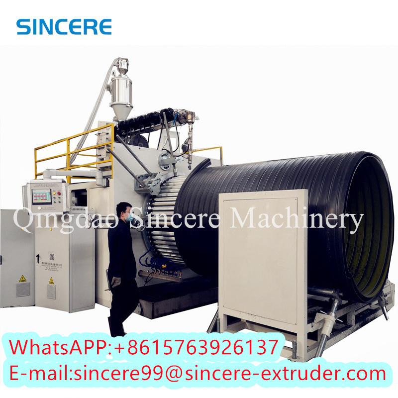 HDPE Plastic Hollow Wall Coiled PE Spiral Pipe Extrusion Line Production Equipment
