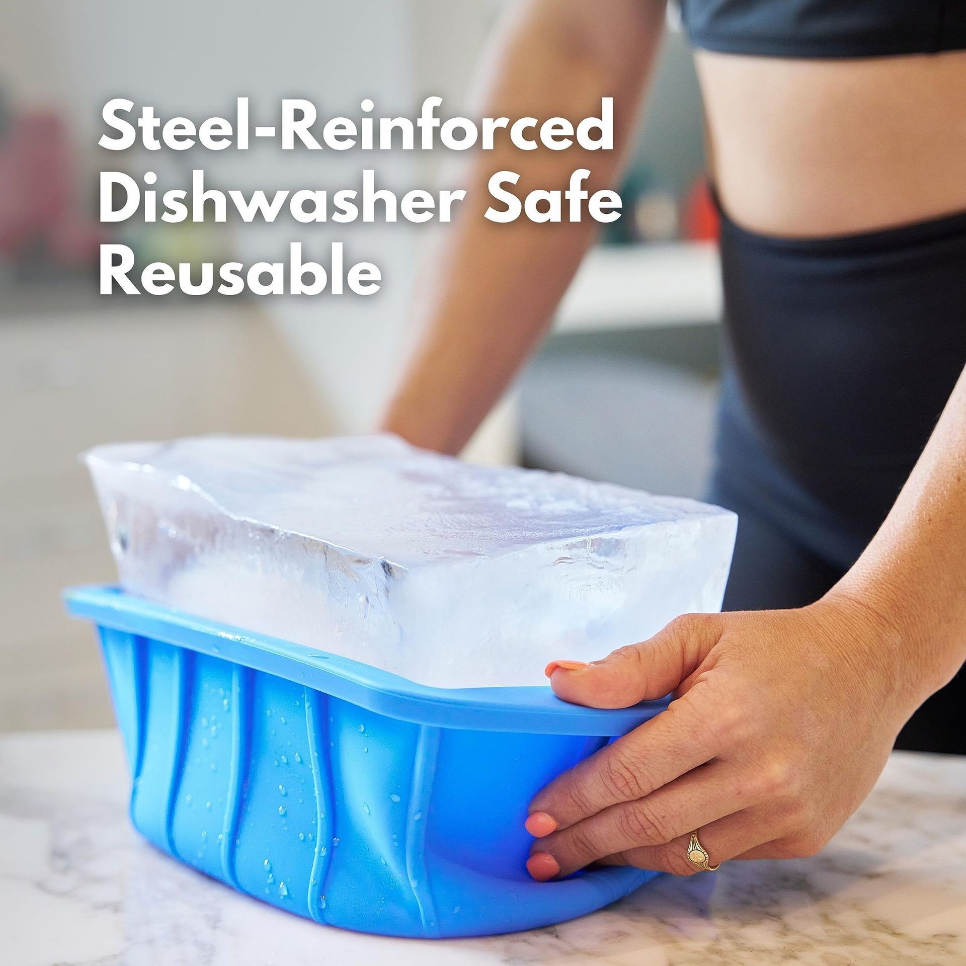 2kg Silicone Ice Block Maker For Home Thicker Big Ice Cube Tray Reusable Athletes Cold Plunge Accessories BPA Free Ice Maker