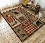 American Ethnic Style Living Room / Hotel Floor Carpets With Special Style