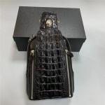 Authentic Real Crocodile Skin Men's Casual Chest Bag Small Travel Purse Genuine