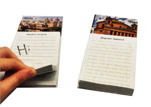 Quality Wood Free Personalized Memo Pads 126 Mm * 76 Mm Fridge Magnet Notepad wholesale