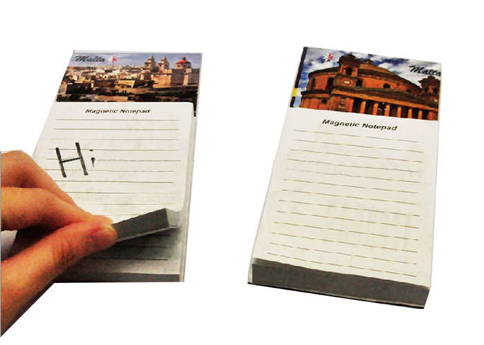 Wood Free Personalized Memo Pads 126 Mm * 76 Mm Fridge Magnet Notepad