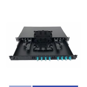Quality 24 Port Fiber Optic Patch Panel Duplex 19&quot; OM3 LC UPC Rack Mounted Patch Panel wholesale