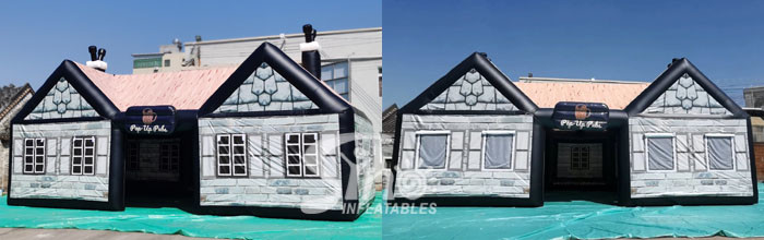 11x6m Custom Gaint Outdoor Pop Up Irish Inflatable Pub Tent With Complete Digital Printing For Sale