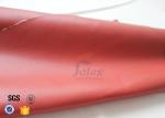 Red Silicone Coated Fiberglass Fabric Engine Thermal Insulation 1mm 30oz 39"