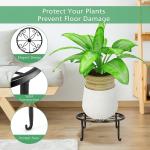 Metal Flower Pot Stand Black Steel Vintage Powder Coating Plant Pots Planters
