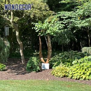 Quality Outdoor garden shaped geometric cube weather resistant steel sculpture wholesale