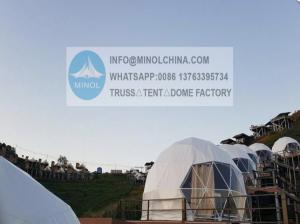 Quality 28ft White Glamping Round Geodesic Dome Tent For Eco Hotel wholesale
