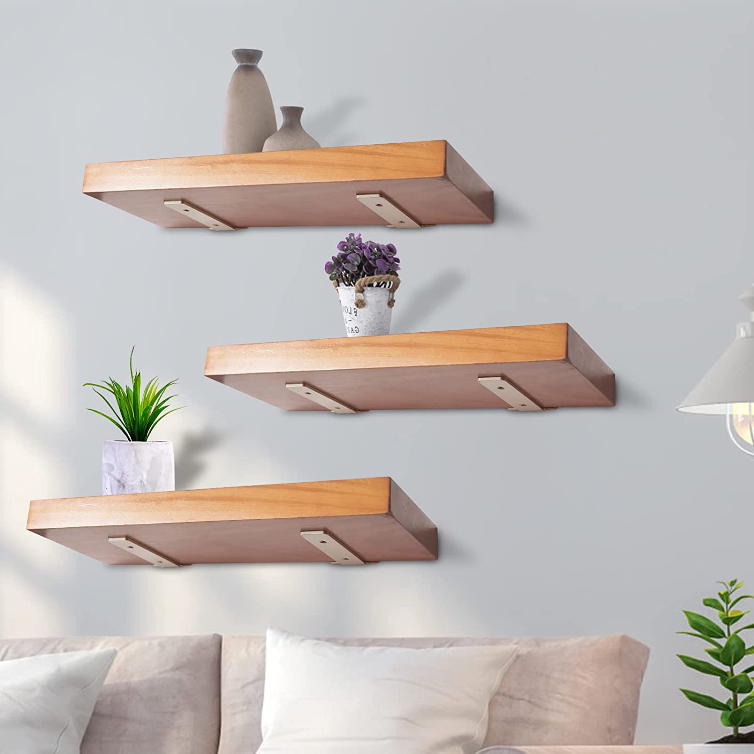 DIY Floating Shelf Wall Mount Bracket for 1/5 inch Thick Heavy Duty Functionality