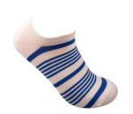 Customized Logo Mens Ankle Length Dress Socks Striped Snagging Resistance For