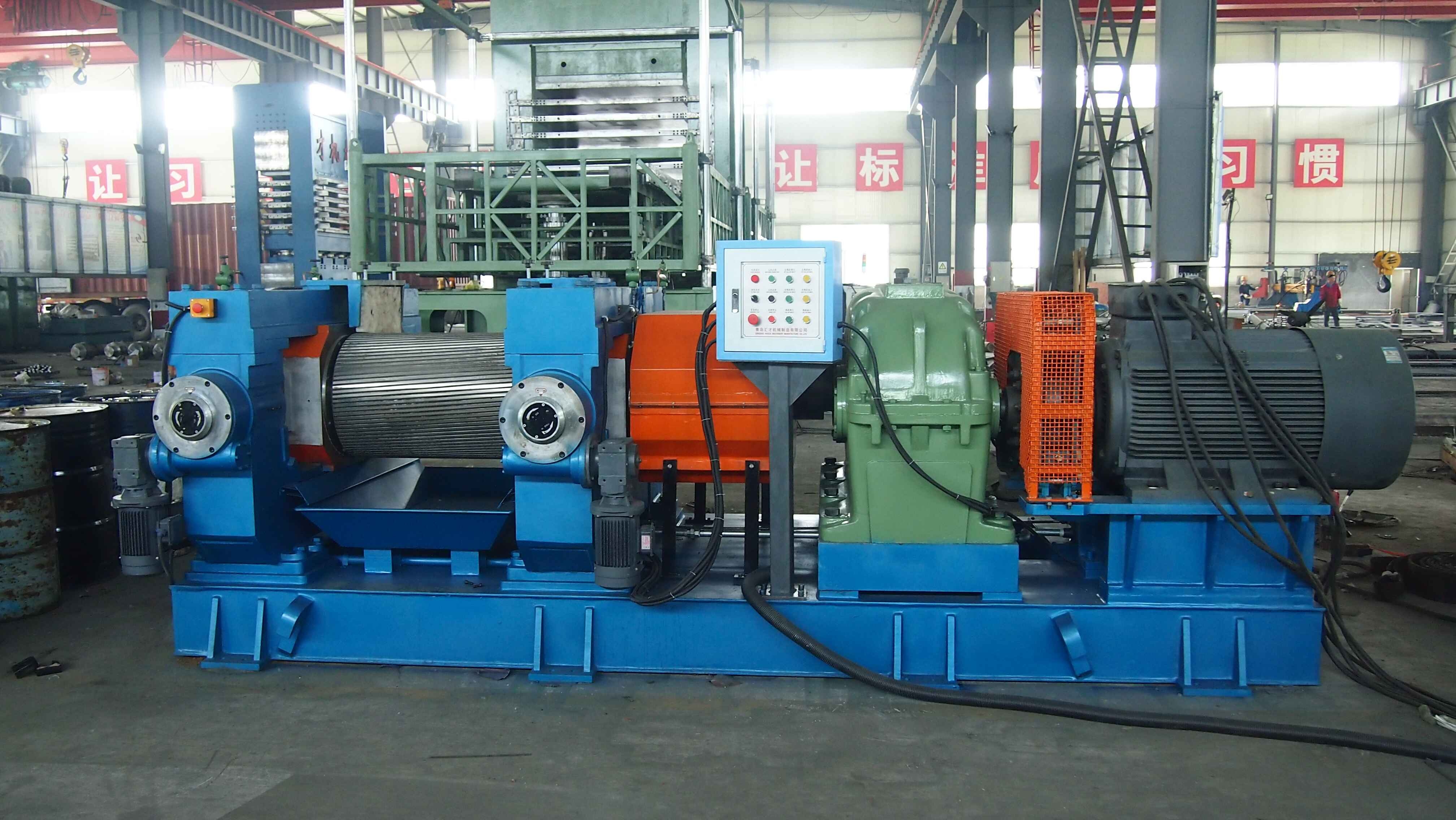 90 kW Power Hydraulic Rubber Crusher for Production Rubber Particle Size Reduction