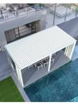 Outdoor Villa Pergola Motorized Louver With LED Lighting