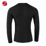 Breathable Army Polyester Black Long Sleeve Shirt