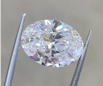 CVD Oval Brilliant Lab Grown White Diamonds 1.24ct-5.61ct E VS1 VS2 Matched