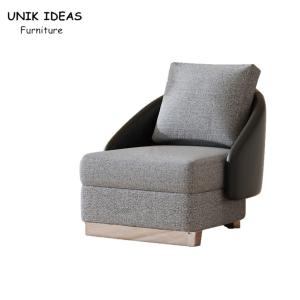 Quality Black Grey High Back Single Seater Sofa Wingback Accent Chair Gray Italian 78cm wholesale