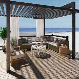 Quality Modern Aluminium Garden Pergola Soundproof Outdoor Aluminum Gazebo Lightweight wholesale