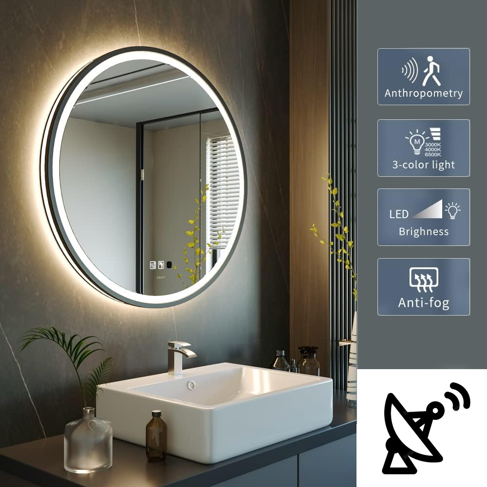 Smart Mirrors Radar PIR Motion Sensor Light Switch Integrated and Customizable Design