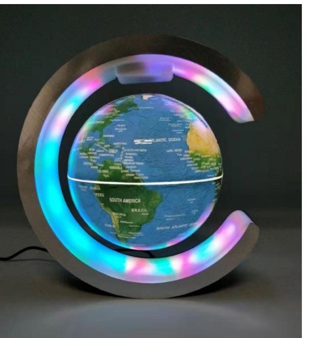 G shape Hover Table Lamp, Globe Creative Gifts Magnetic Levitation Globe 6inch 7inch