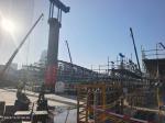 On Site Installation Q235 Space Frame Truss Storage Coal Shed