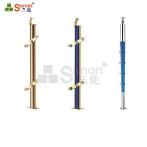Quality Multiple Colors Available Stainless Steel Wooden Frameless Glass Fence Railing wholesale