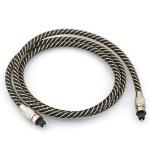 Toslink Optic Digital Cable Nylon Braided Metal Shell Red Ring Connector HiFi