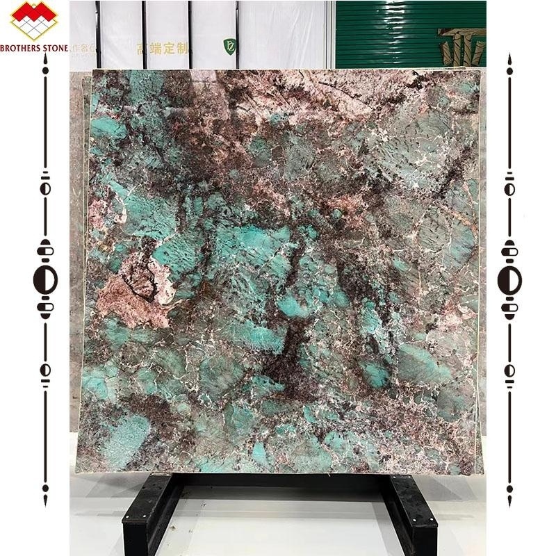 Big Slab Multicolor verde guatemala Green Marble Dinner Table Coffee Table For Villa