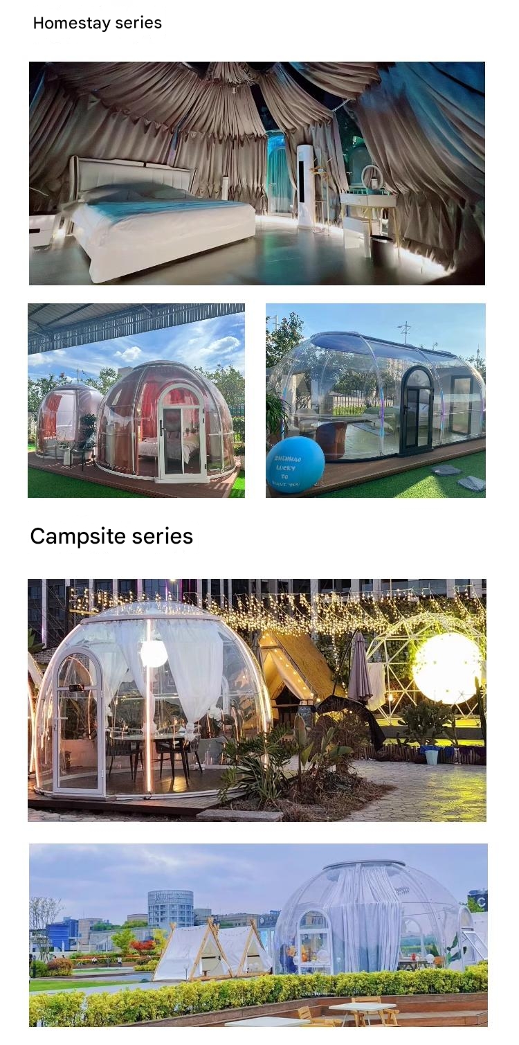 Unforgettable Outdoor Experience Transparent PC Hotel Room at Scenic Area Homestay