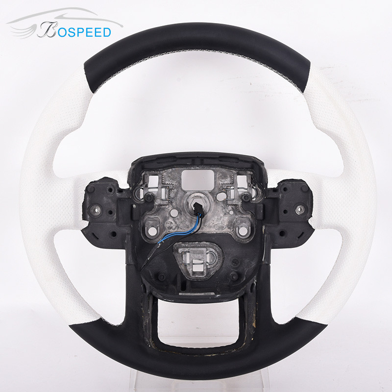 14 Inch F1 Custom Carbon Fiber Land Rover Steering Wheel White Leather 400mm