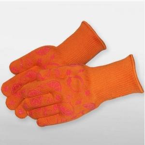 Quality Silicone Coated Heat Resistant BBQ Gloves Mixed Fibre Liner Knit Wrist Cuff wholesale