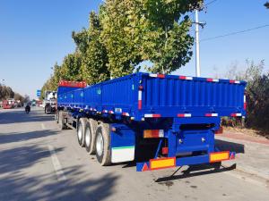 Quality 3 Triple Axle Cargo Trailer Side Wall Cargo Semi Trailer Truck 40-60 Tons 13000mm wholesale