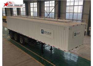 Quality 3 Axles Van Truck Flatbed Container Trailer With ABS Brake System wholesale