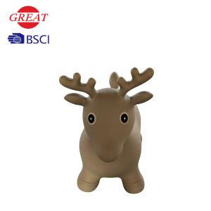 Quality Brown Deer Shape Bouncy Animal Hopper For 3 Ages Kids Bouncy Jumping wholesale