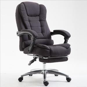Quality Luxury Office Black Leather Computer Chair Height Adjustment wholesale