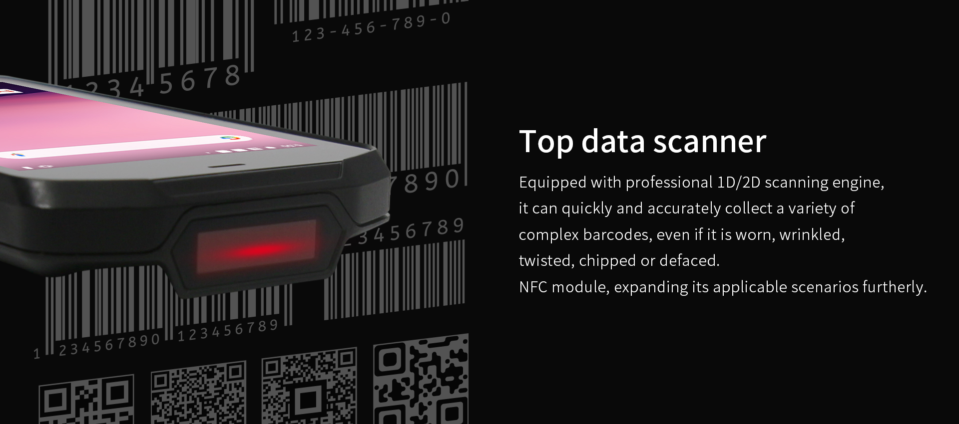 4G DDR3L RAM Waterproof Rugged Android 2D Barcode Scanner Handheld PDA 5.5 Inch Screen Size