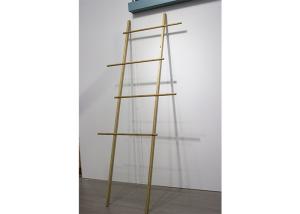 Quality BSCI 154cm High Standing Full Bamboo Towel Rack With 4 Bars wholesale