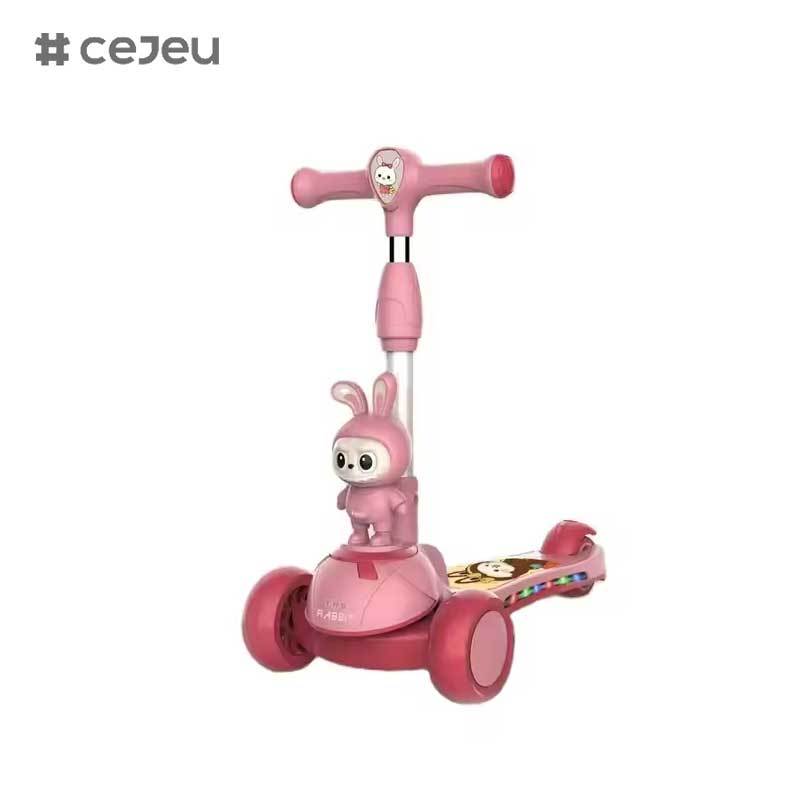 CJ-HLW-209,Labubu Foldable Children's Scooter 3-12 Year Old Widening Toddler Flash Wheel ScooterManufacturer's New Cartoon Labubu Style Children's
