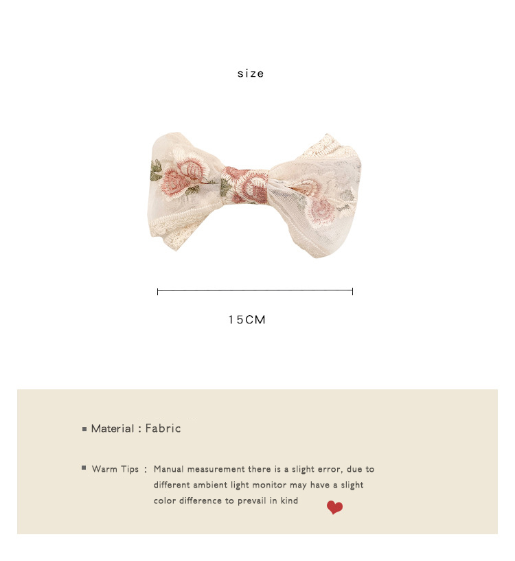 Embroidery Big Bow Headdress Hairpin Hair Accessories Super Fairy Long Streamer Net Red Lace Hairpin Girl Clip