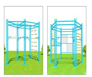 Quality Multifunction Rope Bridge Obstacle Course Galvanized Steel Materil wholesale