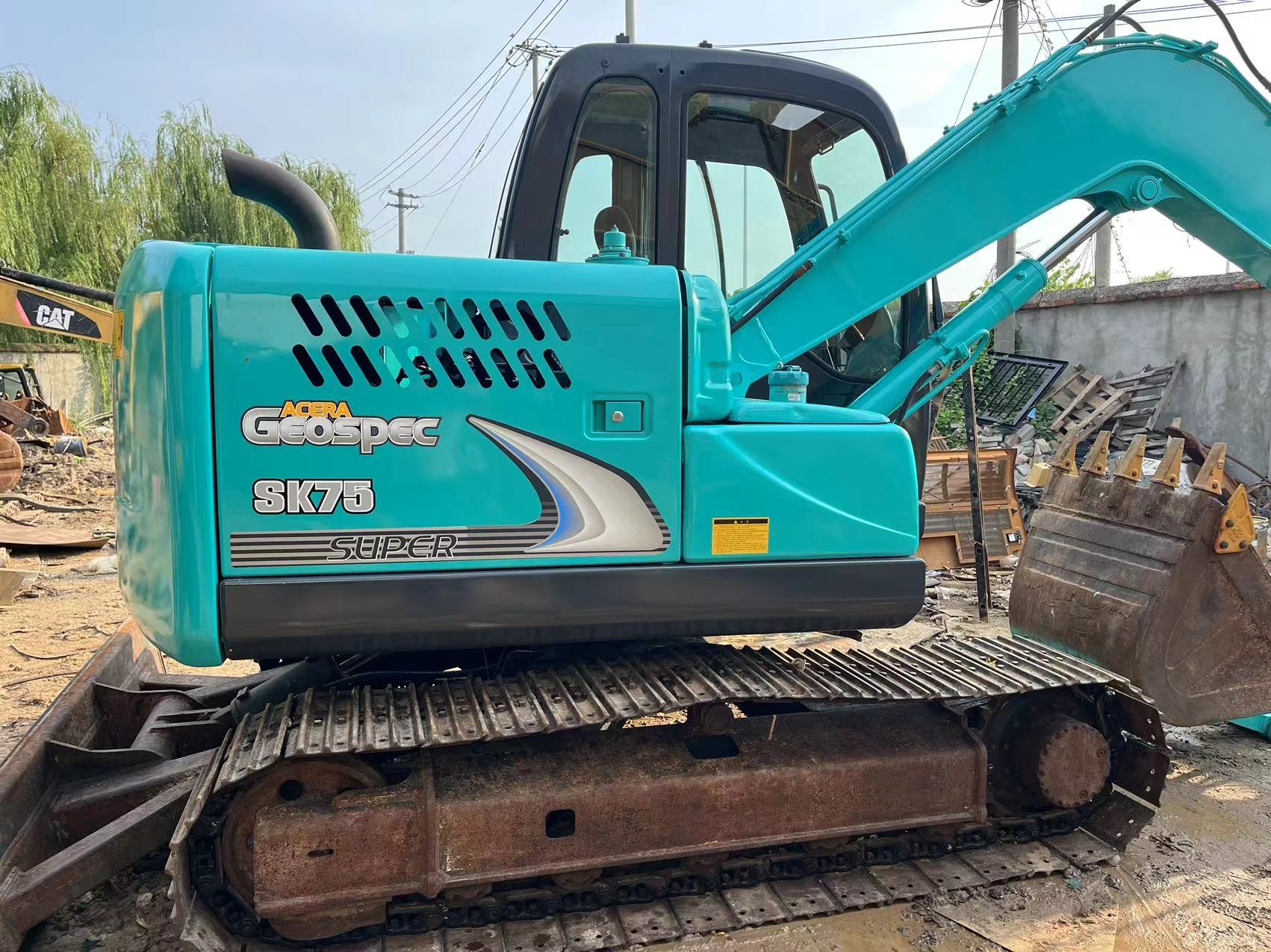 KOBELCO SK75 Used Crawler Excavator 7.5 Ton 41KW Power With Good Condition