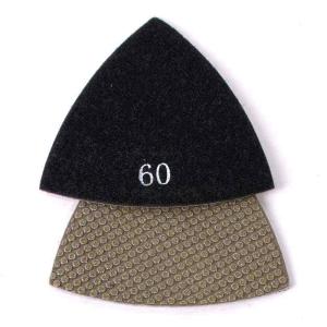Quality Electroplated Synthetic Diamond Polishing Pads Triangle Shape Colorful Nickle Bond wholesale