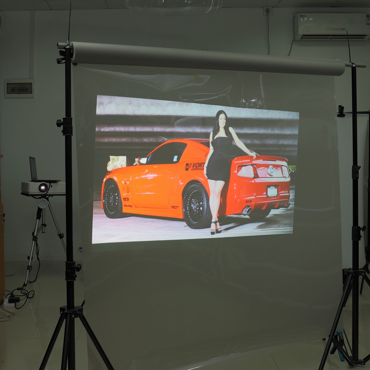 1.52X30M Gray Rear Projection Film /3D Holo foil /Avaiable with self -dhesive layer 100 thickness