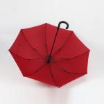 Windproof Red Pongee Fabric Umbrella , Strong Umbrella Wind Resistant Durable