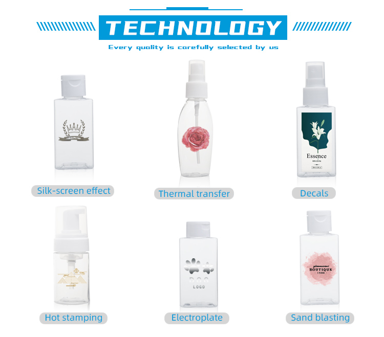 PET Empty 100ml Transparent Plastic Bottle For Sanitizer Small Size