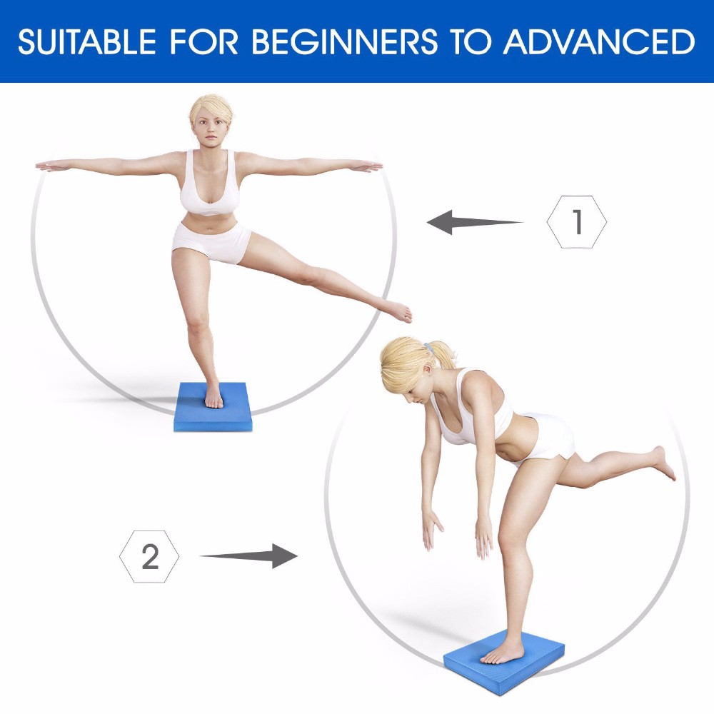 Light Weight TPE Square Yoga Exercise Mat Balance Pad For Balance Training