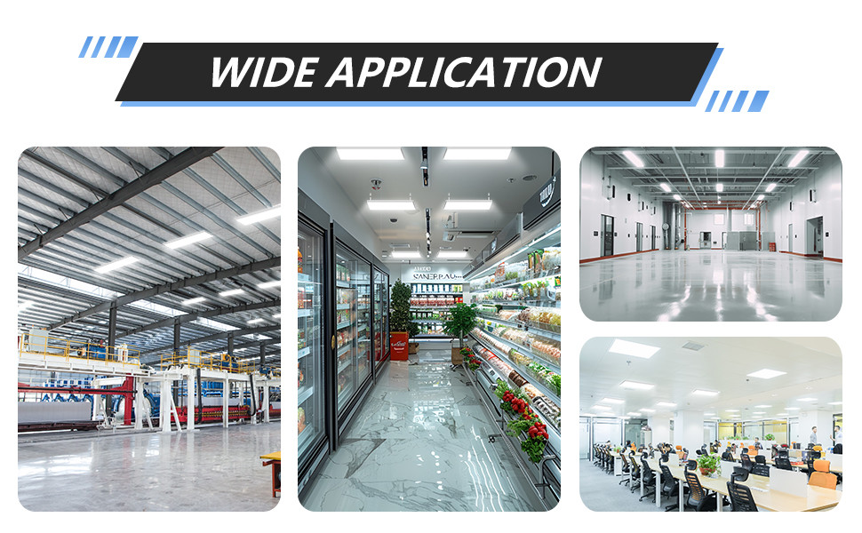 Dimmable 320W LED Linear Bay Light Suspended Installation 5000K CRI 13000lm