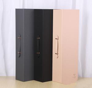 Quality Portable Leather Gift Box Red Wine Packaging Box Valentine'S Day Rectangular Flower Box wholesale