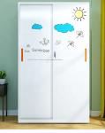 Storage Steel Home Furniture Printed Closet Cabinet Modern Sliding Door Wardrobe